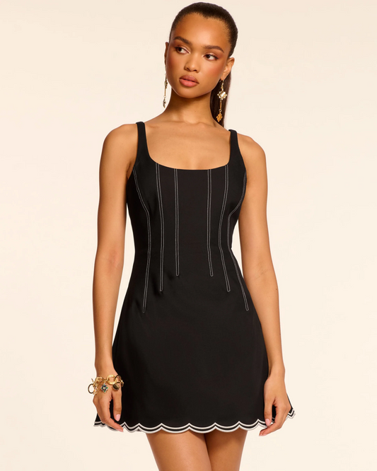 Sleeveless Scalloped Classic Dress