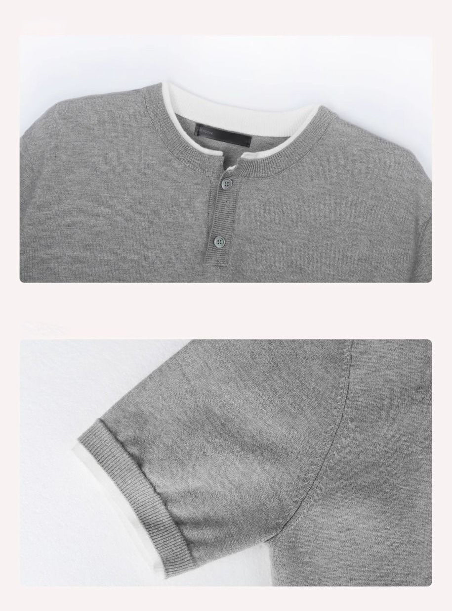 Men's False Two Piece Knit T-Shirt