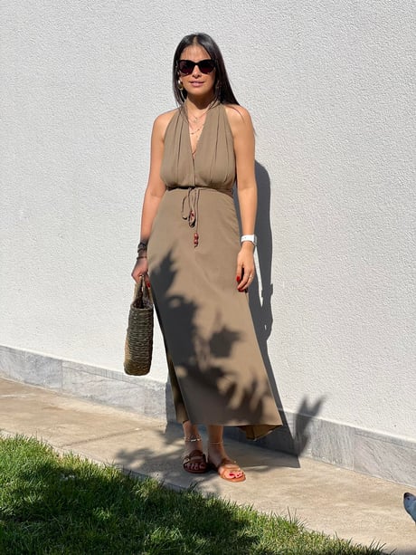 Neckline Waist Dress