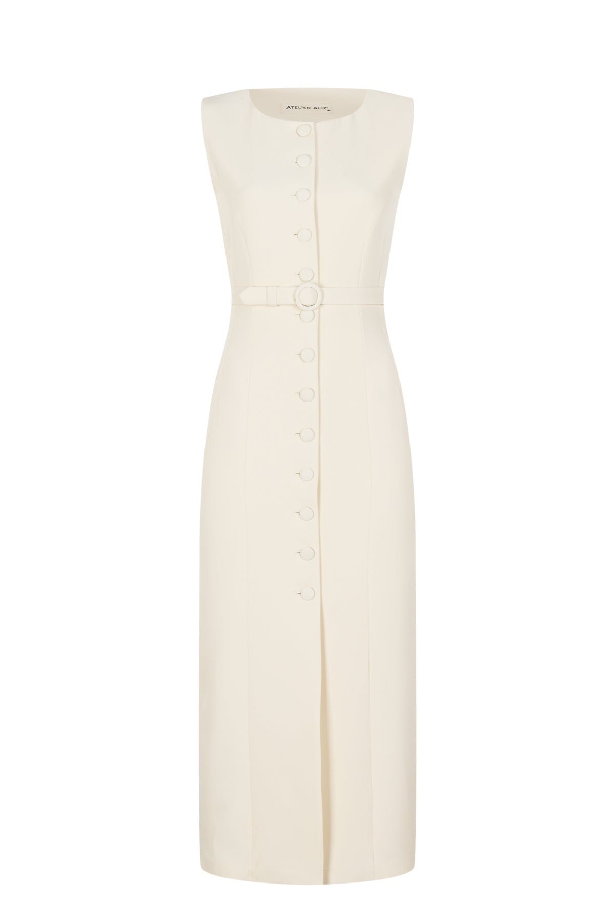 Elegant Belted Slim Fit Dress