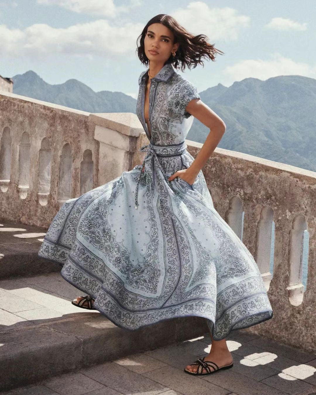 Chic Print Skirt Set