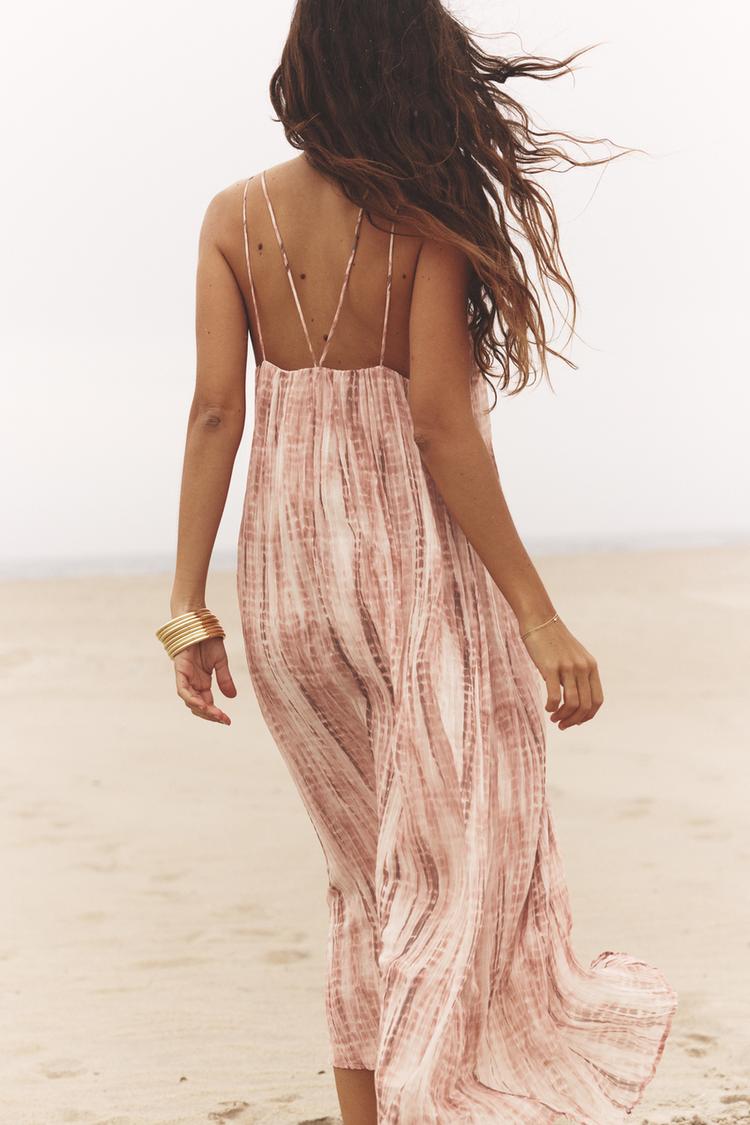 Ring Tie-Dye Halter Dress