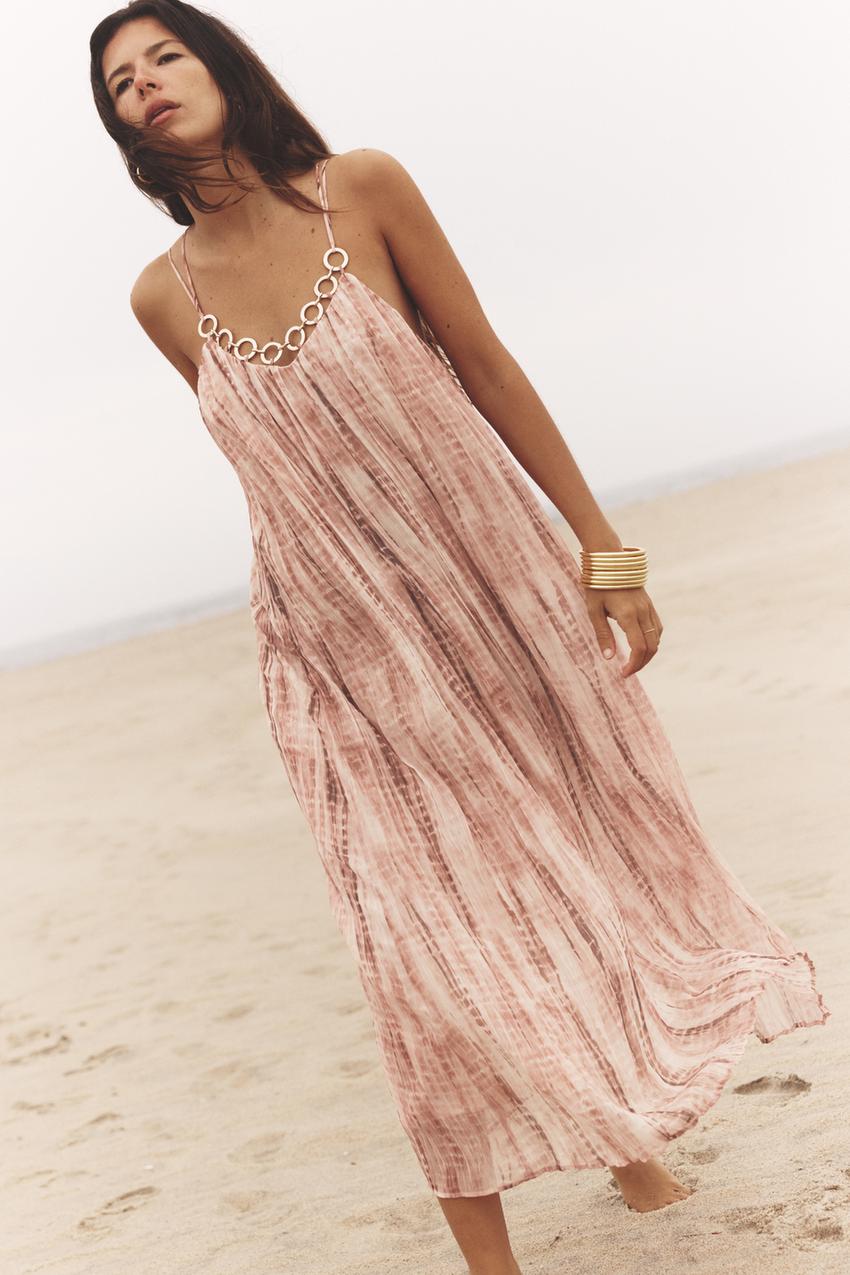 Ring Tie-Dye Halter Dress