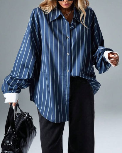 Elegant Casual Striped Shirt