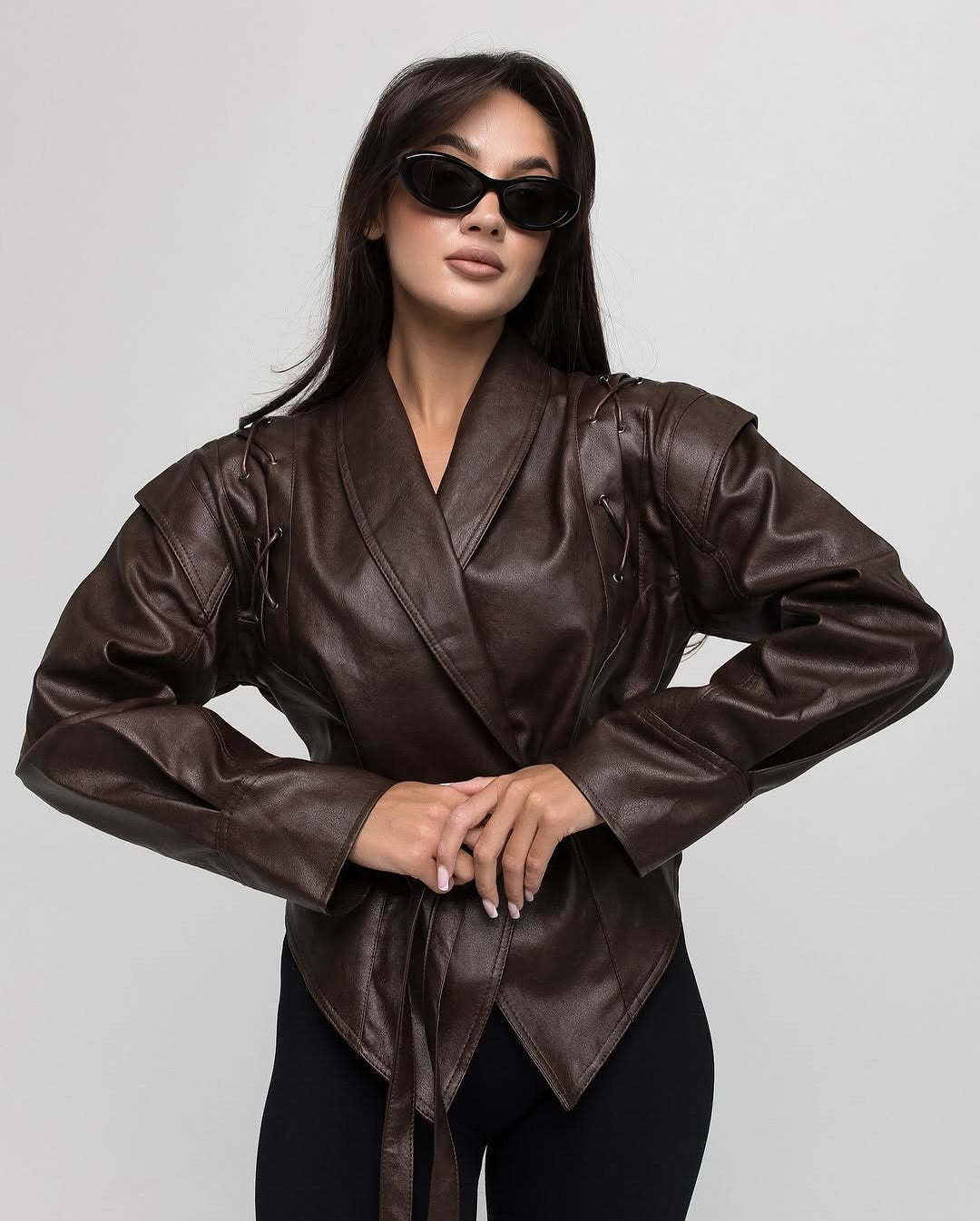 Lapel Long Sleeve Jacket Coat