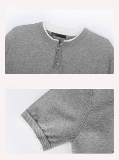 Men's False Two Piece Knit T-Shirt