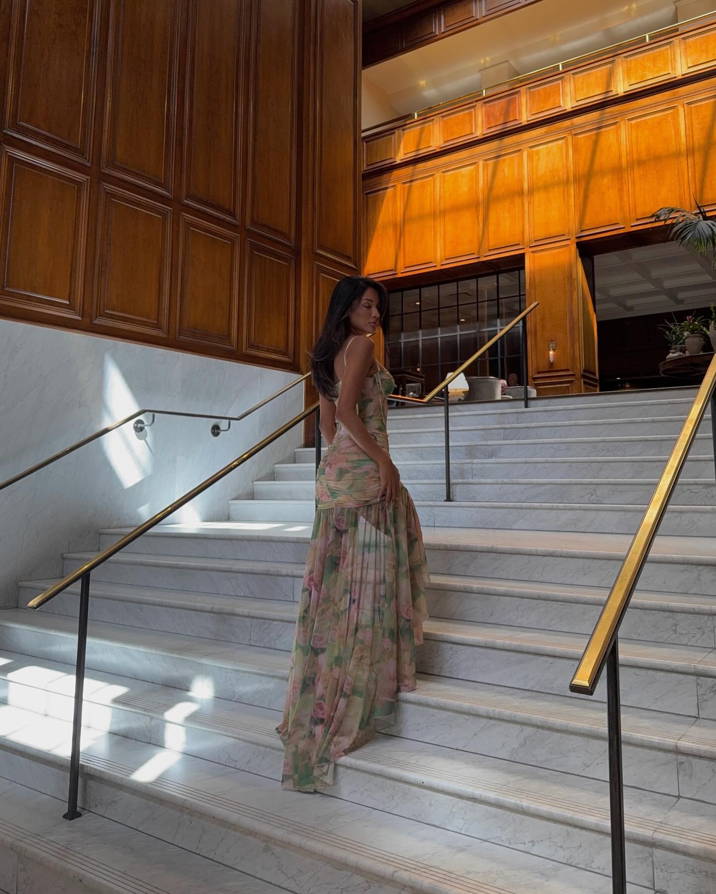 Elegant Floral Wrap Dress