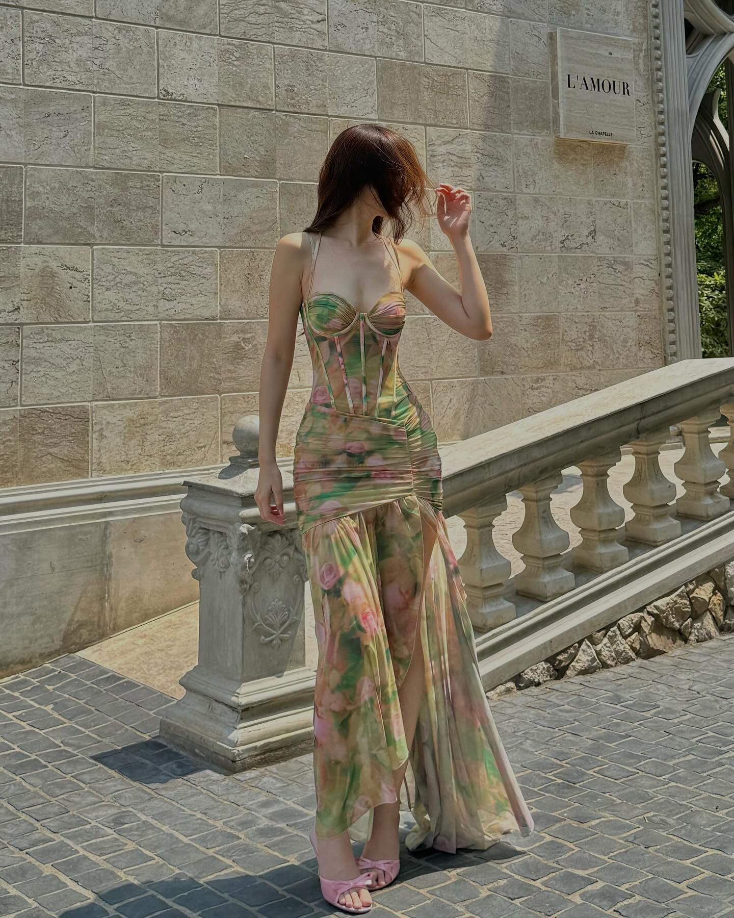 Elegant Floral Wrap Dress