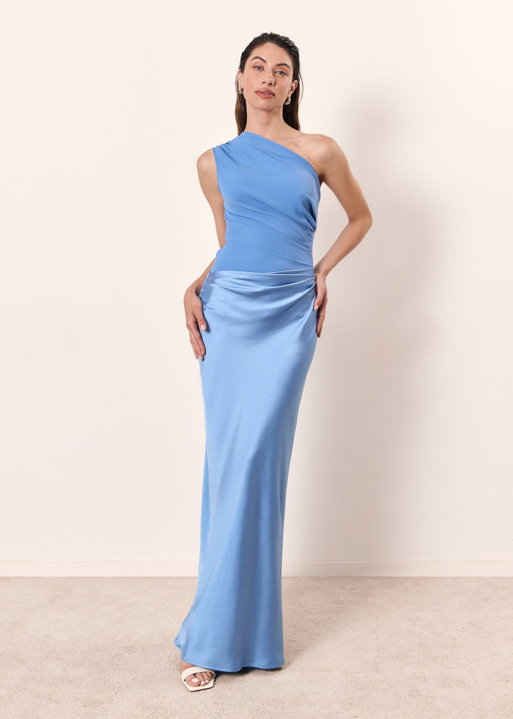 Spliced Backless Midi Dress