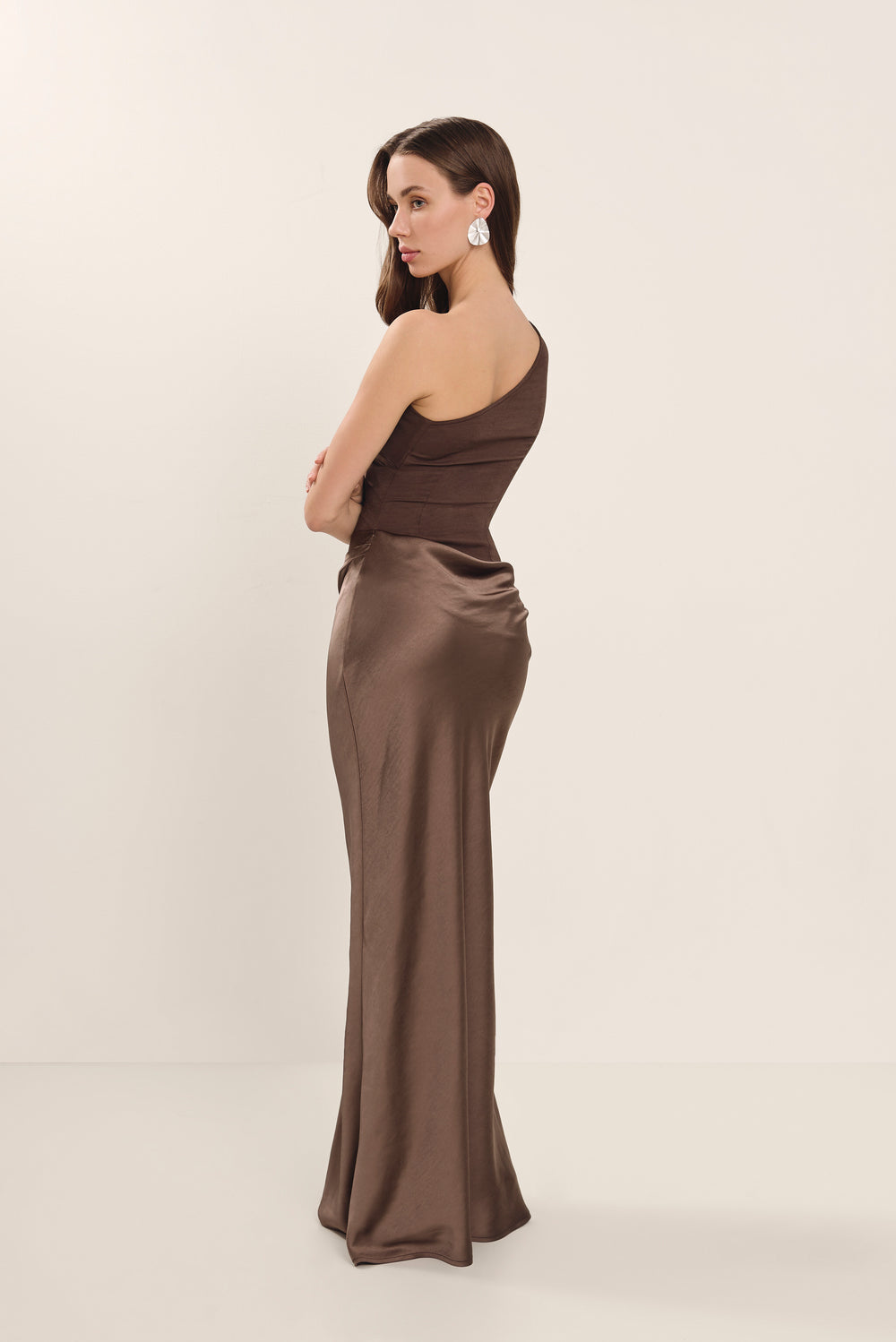 Spliced Backless Midi Dress