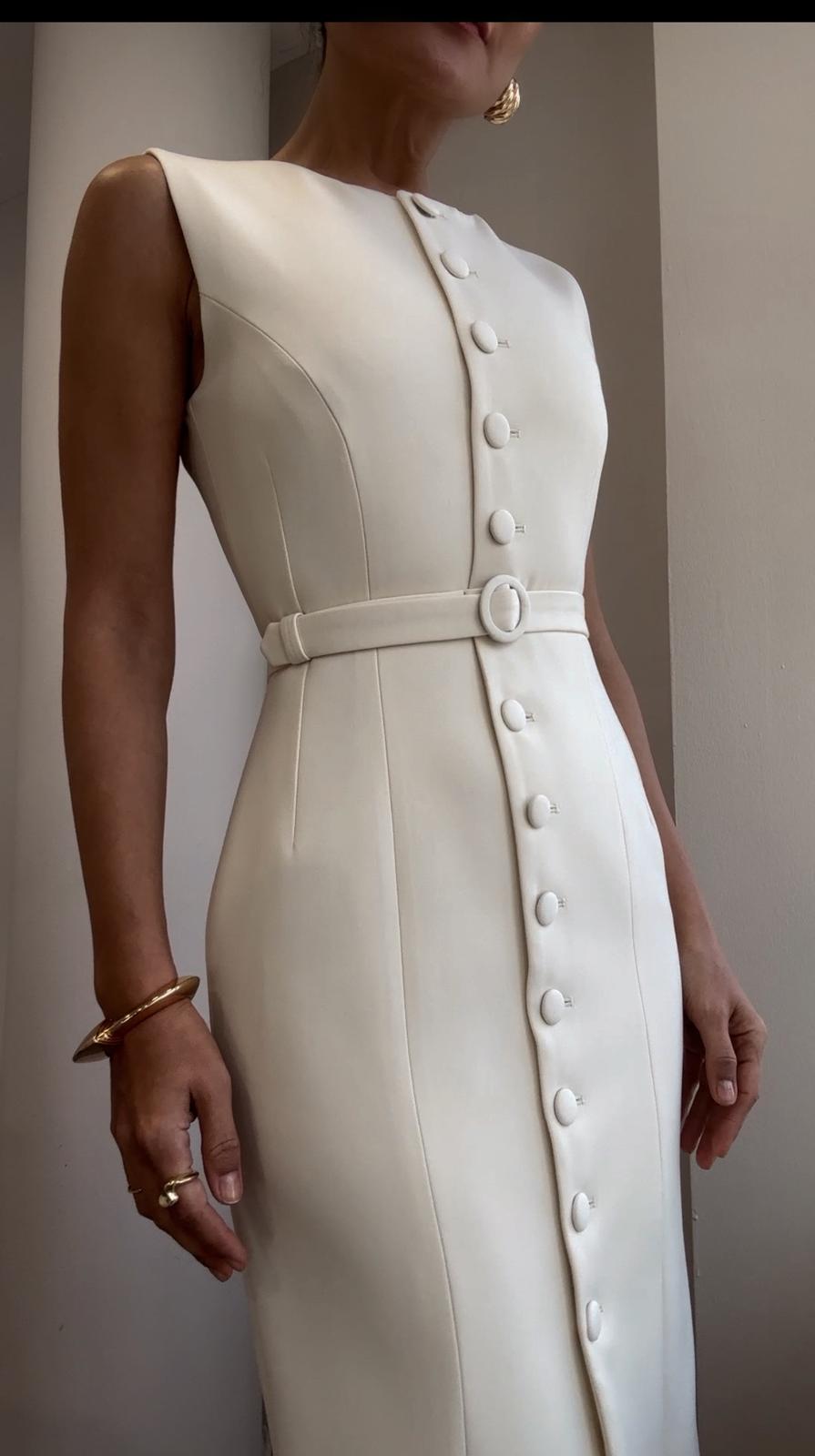 Elegant Belted Slim Fit Dress