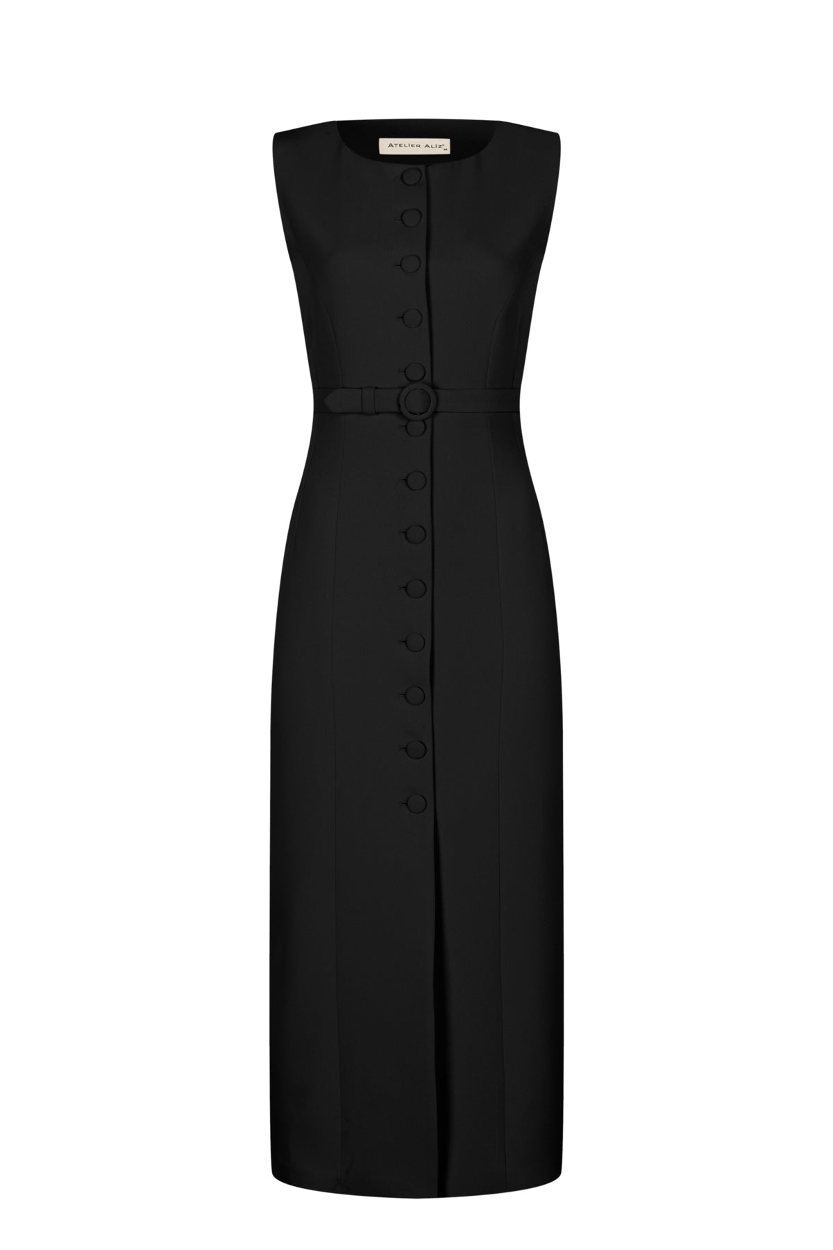 Elegant Belted Slim Fit Dress
