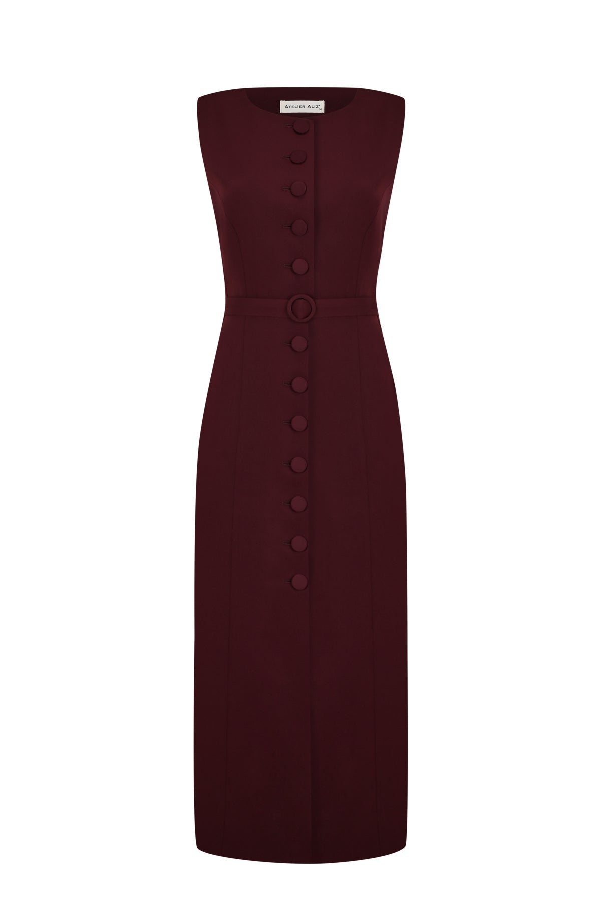 Elegant Belted Slim Fit Dress