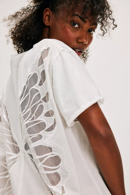 Back Cutout 3D Butterfly Streetwear T-Shirt