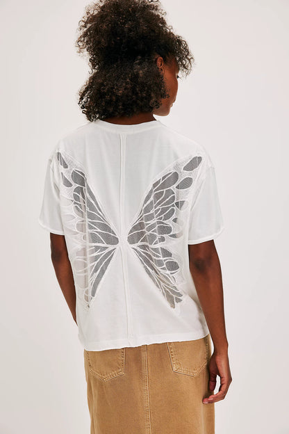 Back Cutout 3D Butterfly Streetwear T-Shirt