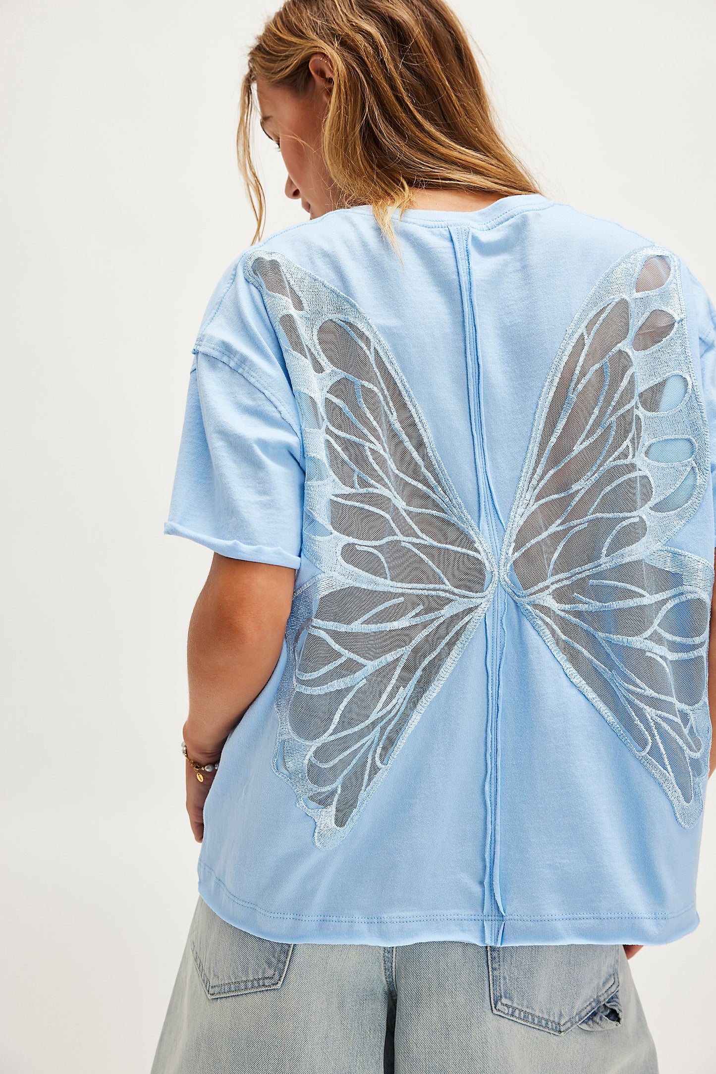 Back Cutout 3D Butterfly Streetwear T-Shirt