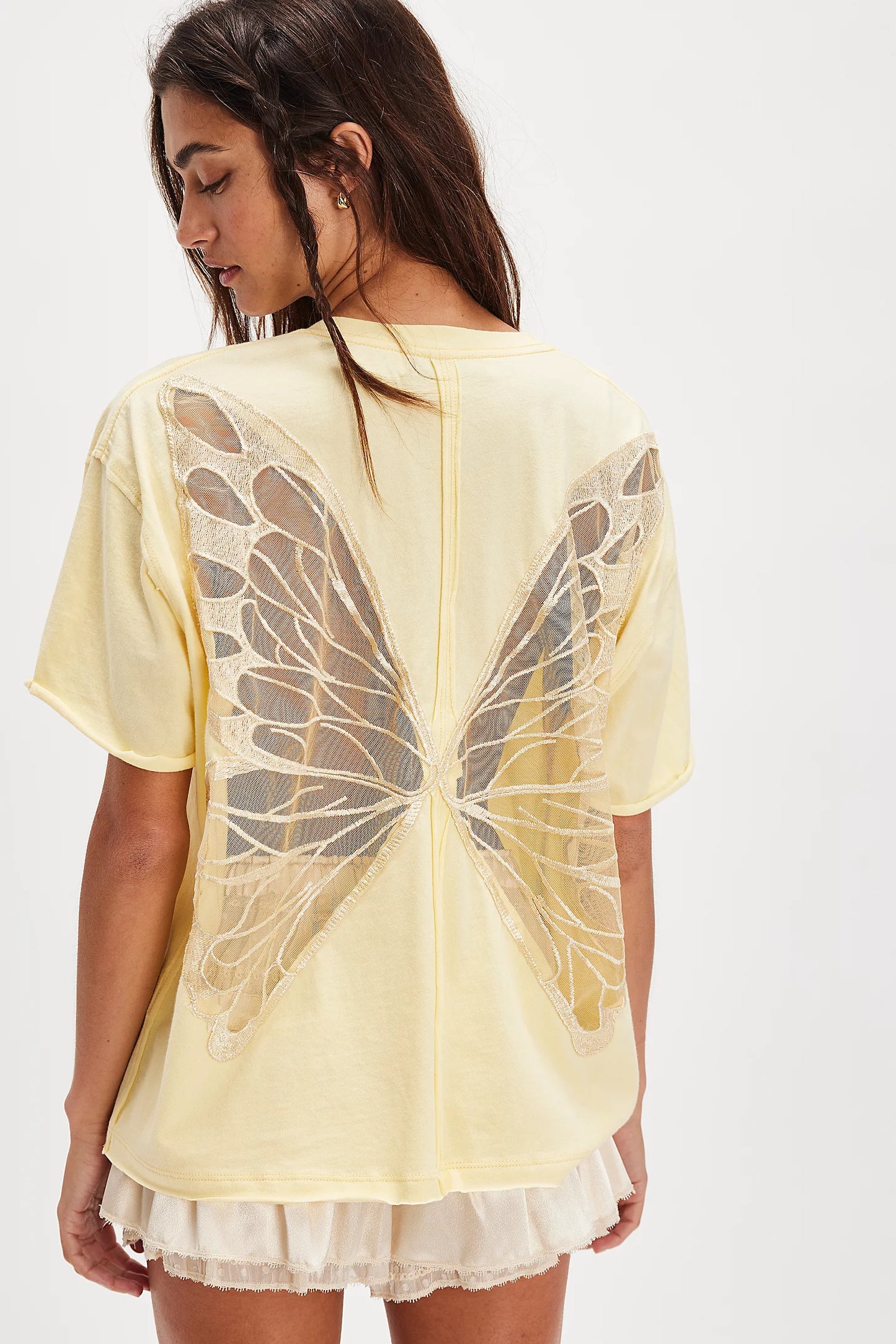 Back Cutout 3D Butterfly Streetwear T-Shirt
