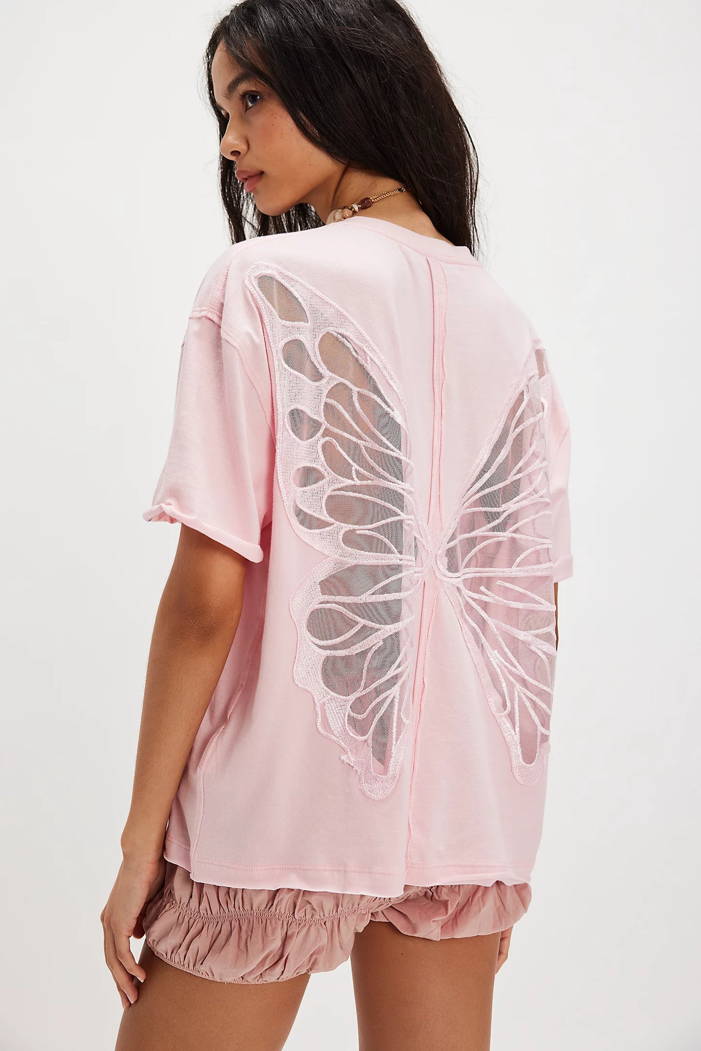 Back Cutout 3D Butterfly Streetwear T-Shirt