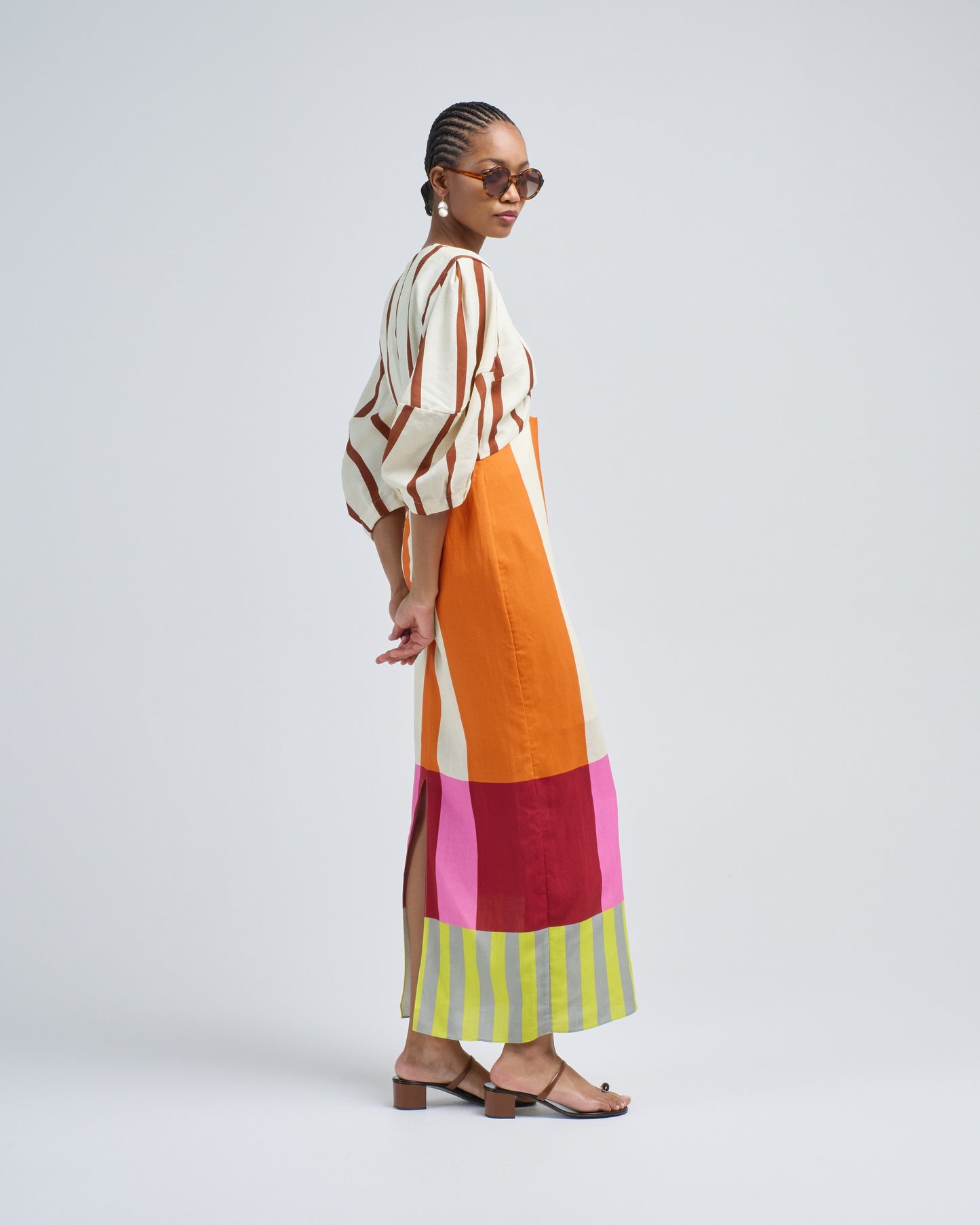 Boho-Inspired Printed Linen Maxi Dress