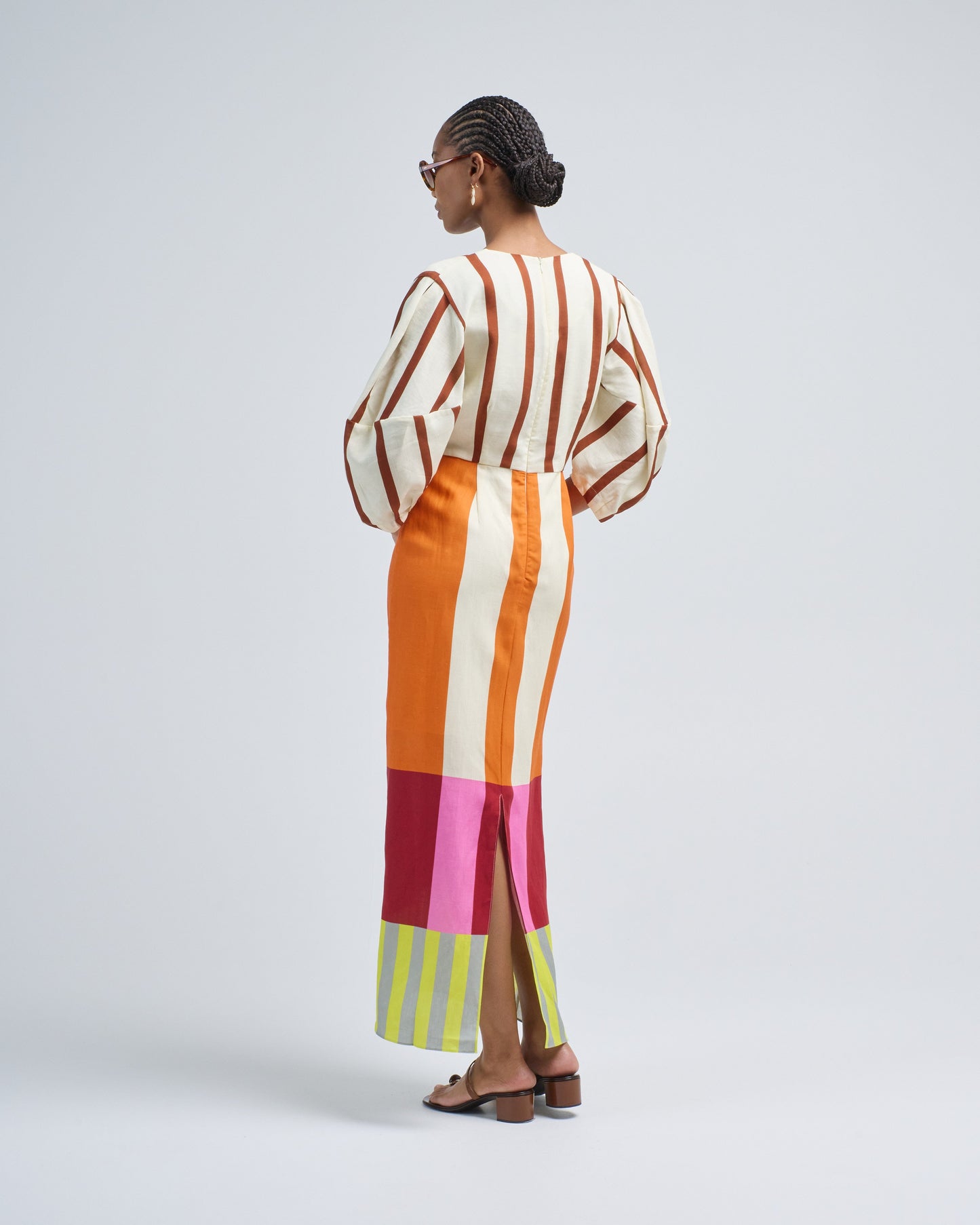 Boho-Inspired Printed Linen Maxi Dress