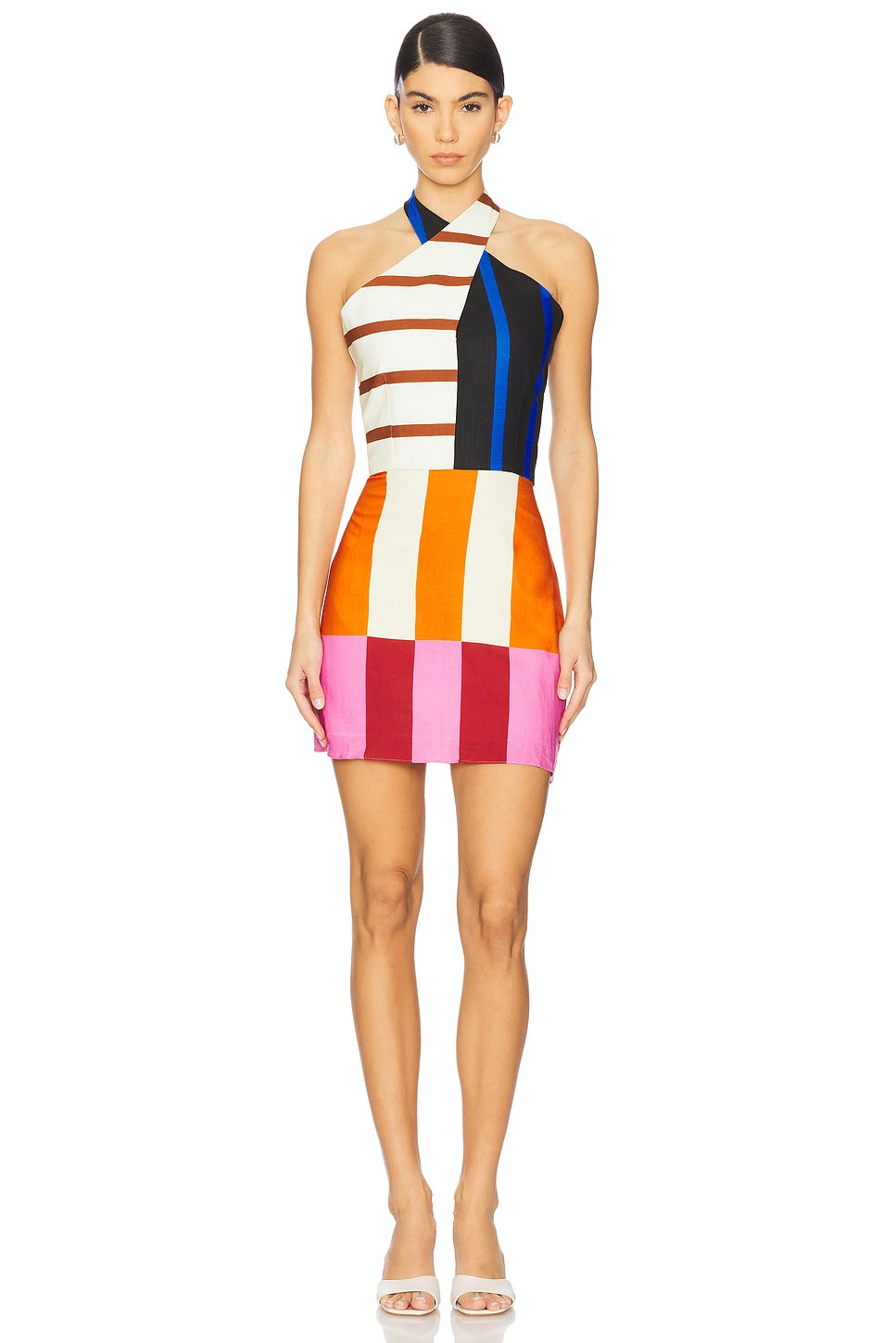 Tie-Waist Sleeveless Linen Dress