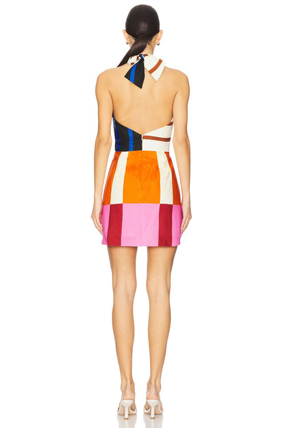 Tie-Waist Sleeveless Linen Dress