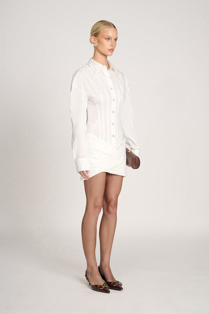 Elegant Slim-Fit Shirt Dress