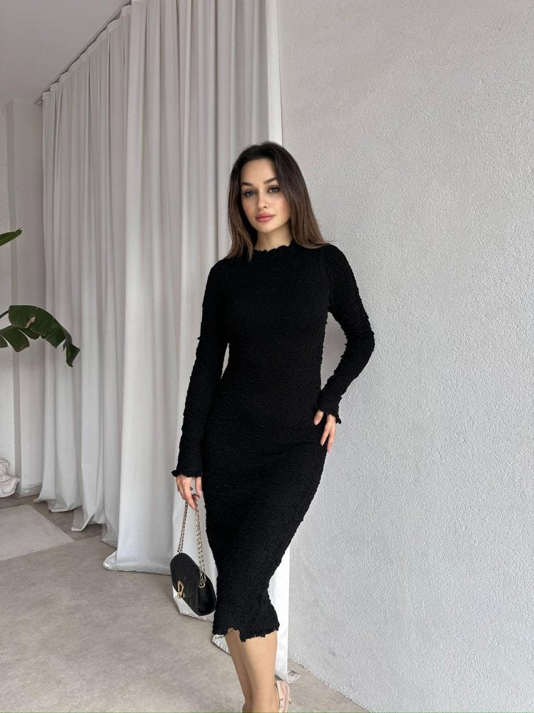 Elegant Knit Bodycon Midi Dress