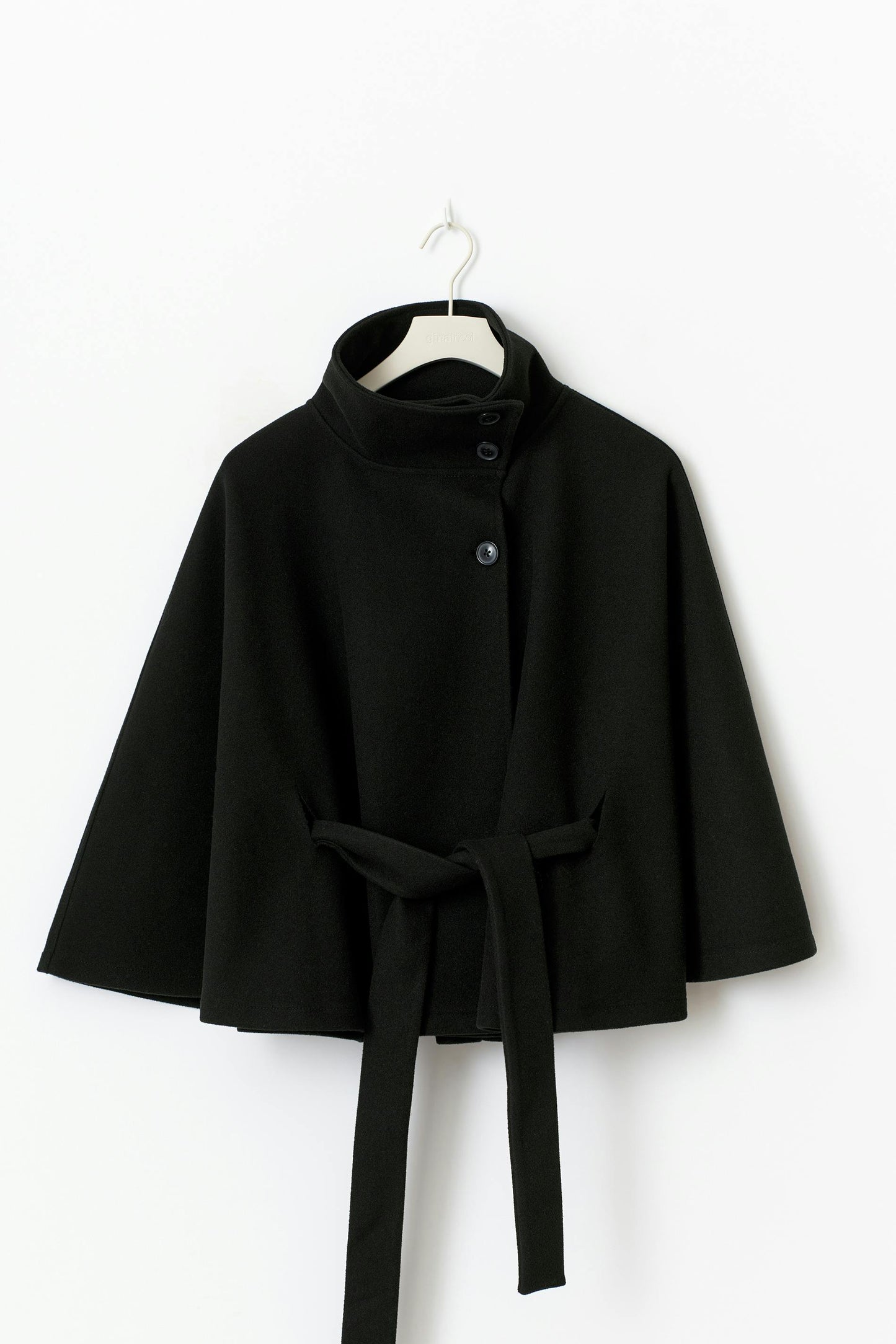Elegant Belted Cape Coat for Women