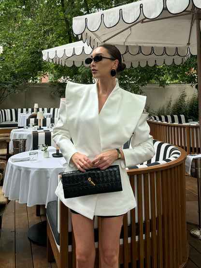 Autumn Winter Elegant Long Blazer Coat – Modern Women’s Tailored Fashion