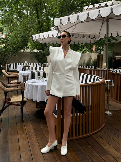 Autumn Winter Elegant Long Blazer Coat – Modern Women’s Tailored Fashion