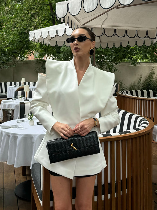 Autumn Winter Elegant Long Blazer Coat – Modern Women’s Tailored Fashion