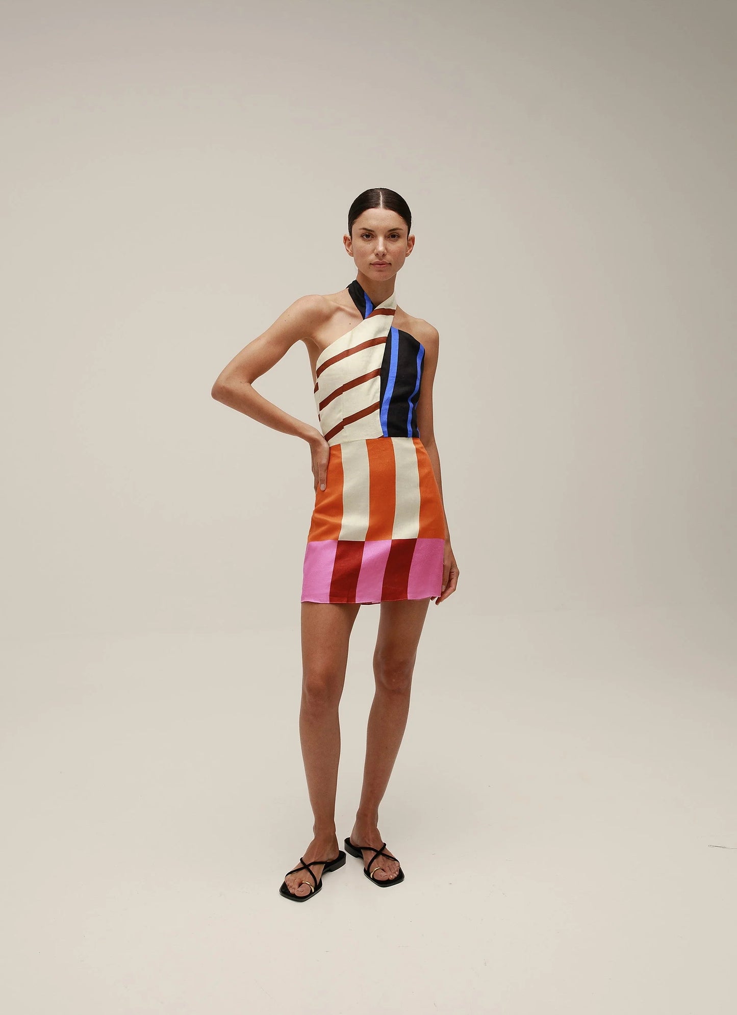 Tie-Waist Sleeveless Linen Dress