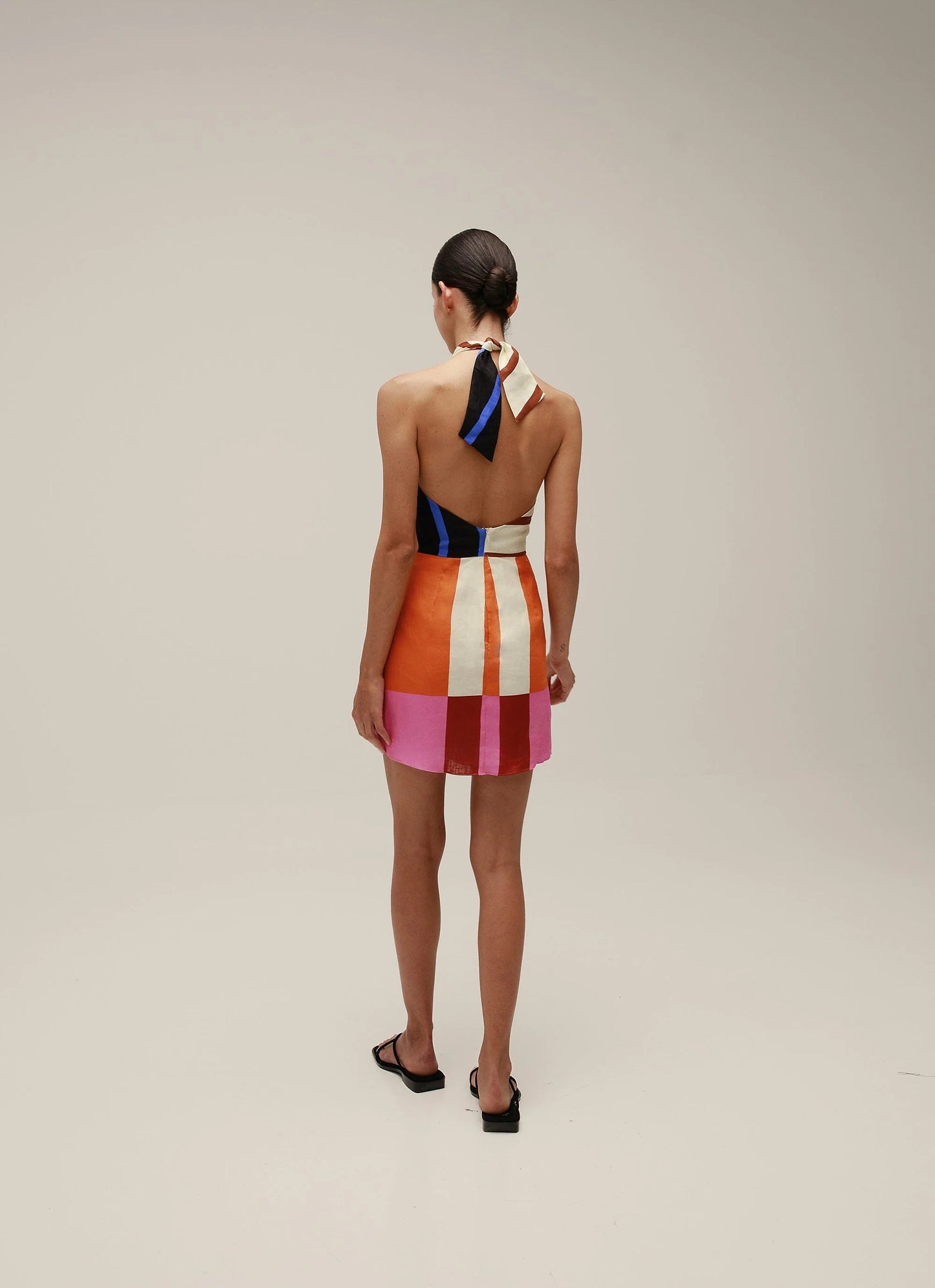 Tie-Waist Sleeveless Linen Dress