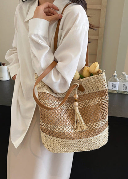 Large Capacity Handwoven Straw Tote Bag