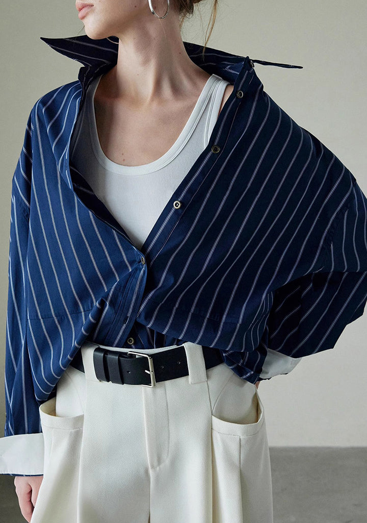 Elegant Casual Striped Shirt