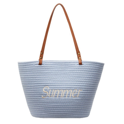 Woven Vacation Tote Bag
