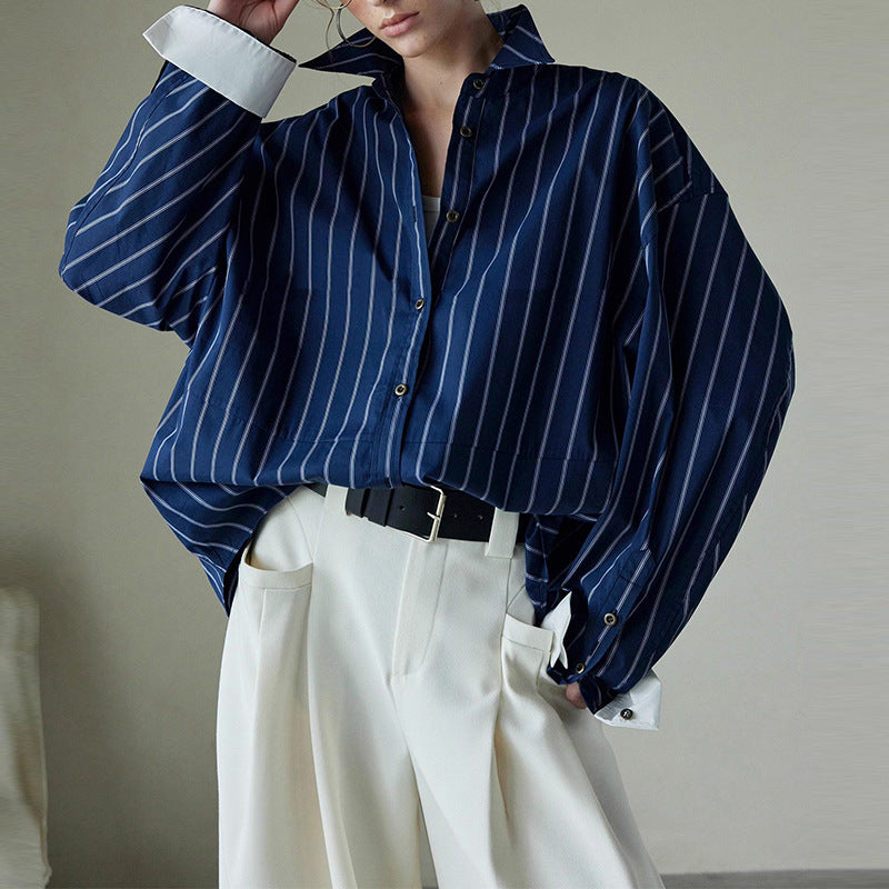 Elegant Casual Striped Shirt
