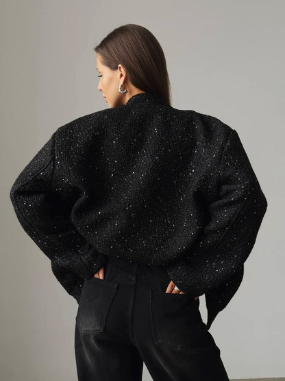 Sequin Cropped Jacket