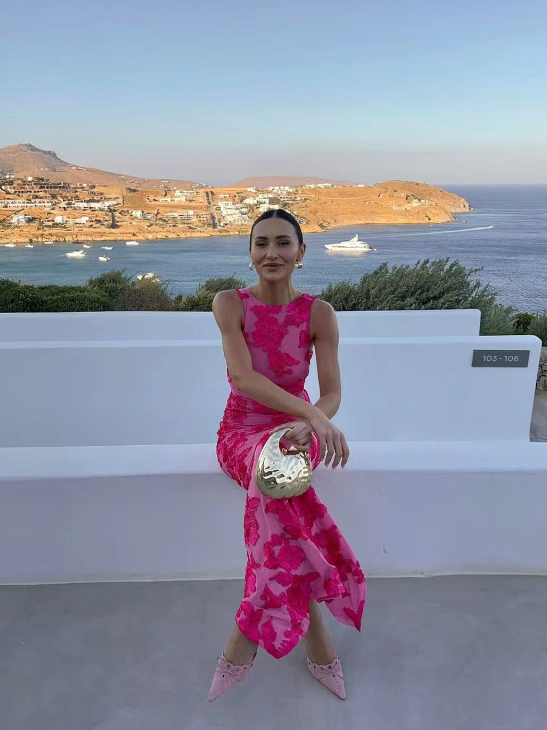 Amara's Dreamy Pink Dress