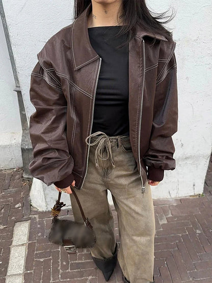 Oversized Stitched Jacket Coat