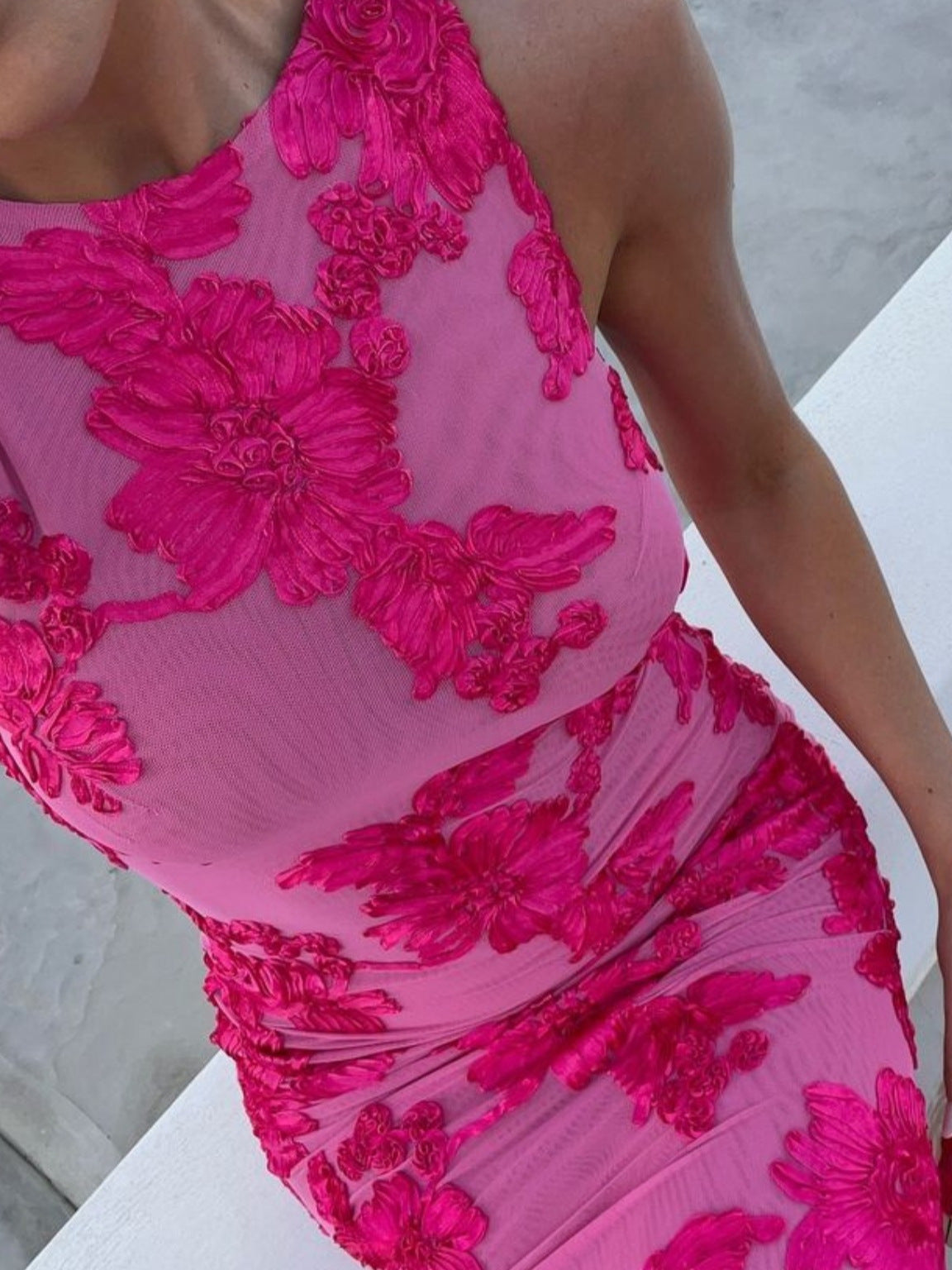 Amara's Dreamy Pink Dress