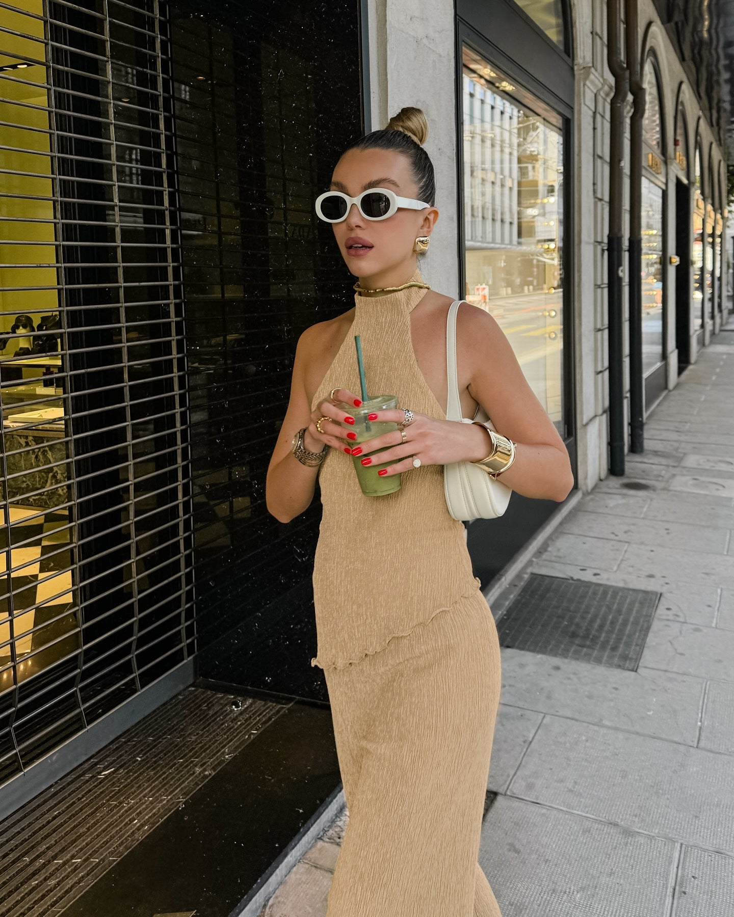 Halter Top + Wide-Leg Pants Set