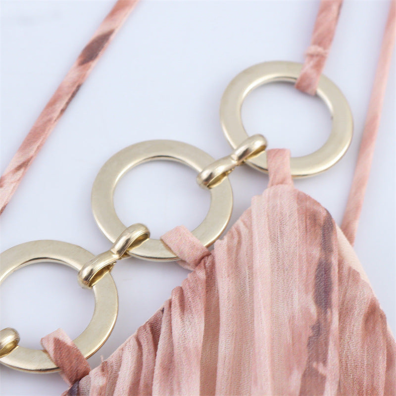 Ring Tie-Dye Halter Dress