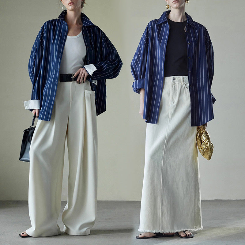 Elegant Casual Striped Shirt