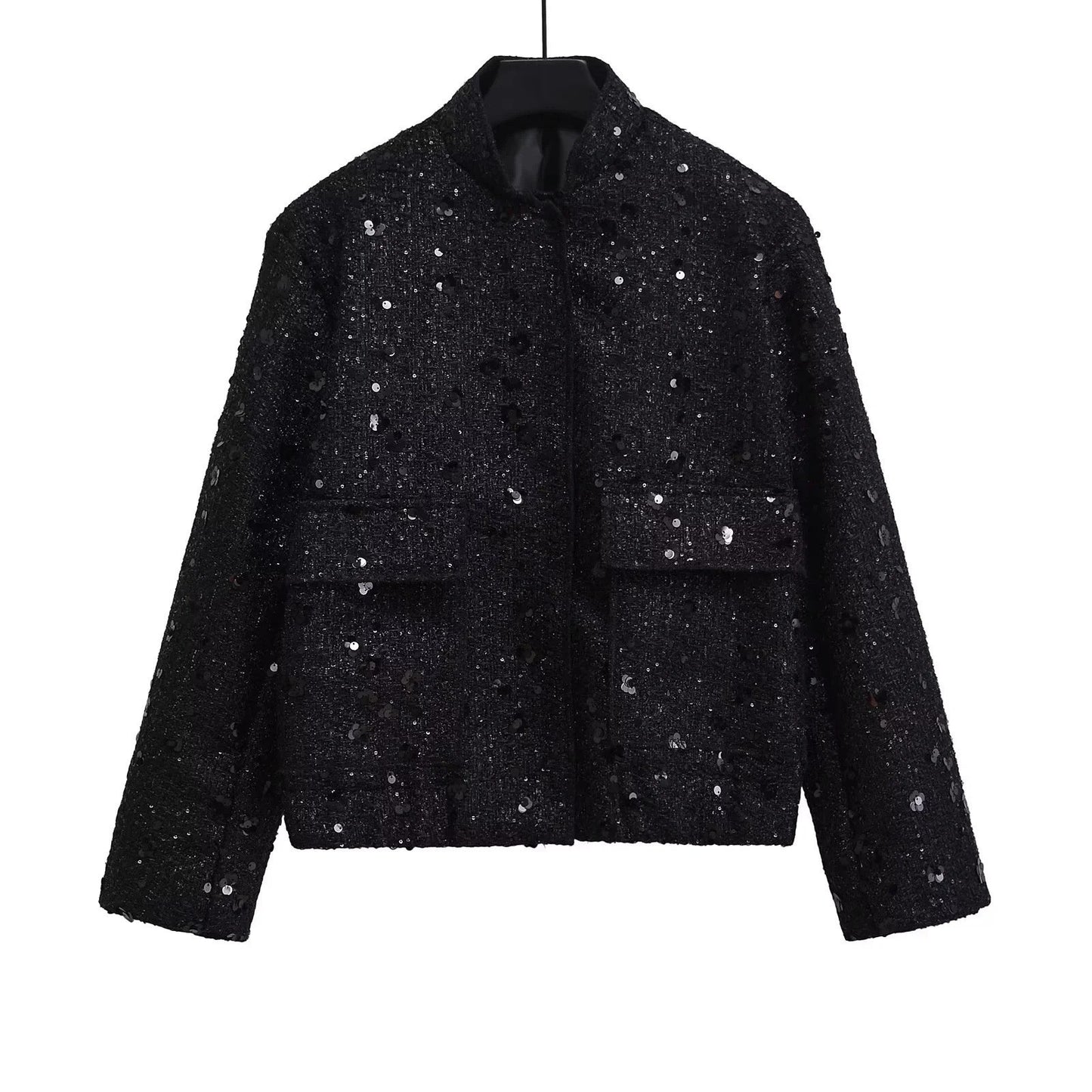 Sequin Cropped Jacket