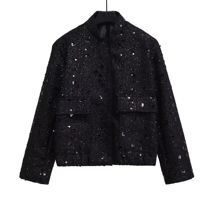 Sequin Cropped Jacket