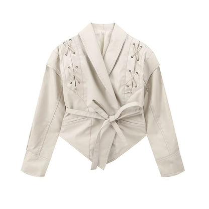 Lapel Long Sleeve Jacket Coat