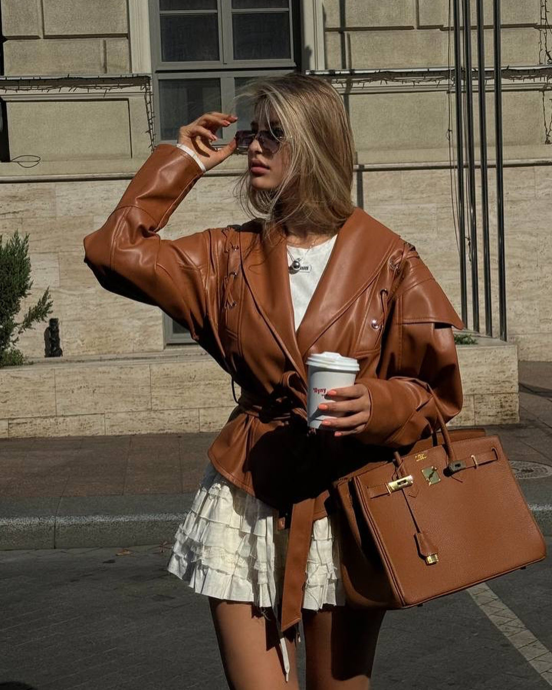 Lapel Long Sleeve Jacket Coat