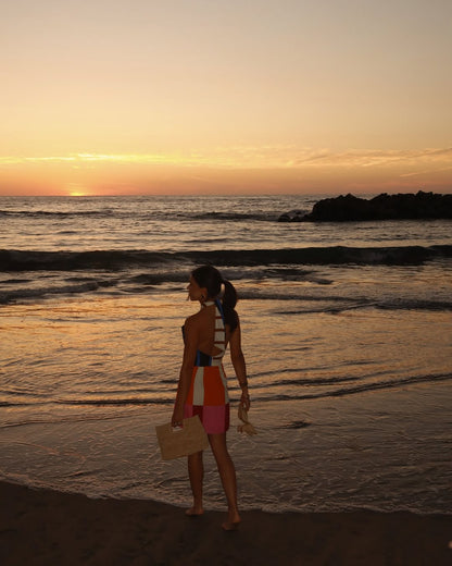 Tie-Waist Sleeveless Linen Dress